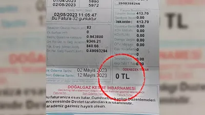 ''0 TL'' doğal gaz faturaları gelmeye başladı: Faturada dikkat çeken not!