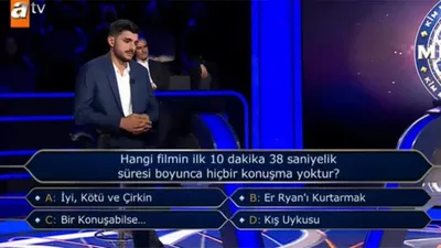 Kim Milyoner İster'de 200 bin TL değerindeki ilginç soru