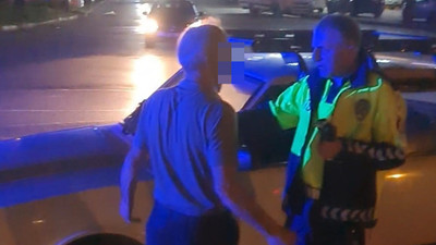 Alkollü sürücü polisi canından bezdirdi