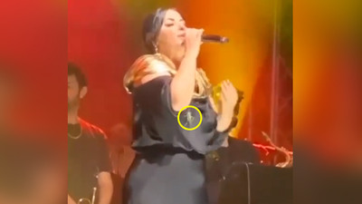 Zara'nın konserinde ilginç anlar! Bir anda üzerine fırladı