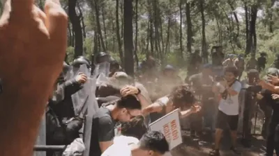 Akbelen'de biber gazı: Gözaltılar var!
