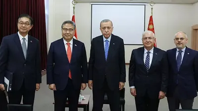 Erdoğan, Güney Kore Dışişleri Bakanı'nı kabul etti