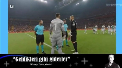 Galatasaray maçına damga vuran Atatürk mesajı