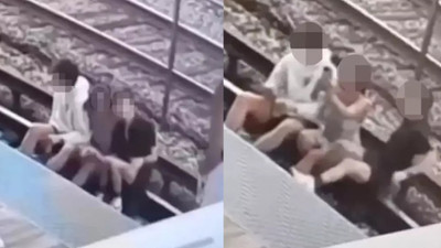 Tren raylarına oturup fotoğraf çektirmek isteyen gençler elektrik akımına kapıldı