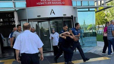 Bakanlık önünde ''geçinemiyorum'' protestosuna gözaltı