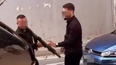 İstanbul'da tam otomatik tüfekli şehir magandaları kamerada