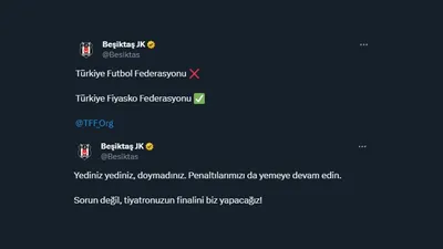 Beşiktaş'tan devre arası tepkisi: Türkiye Fiyasko Federasyonu