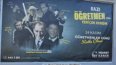Öğretmenler Günü için Atatürk'lü skandal afiş