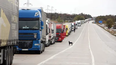 Sınırda 20 kilometrelik TIR kuyruğu