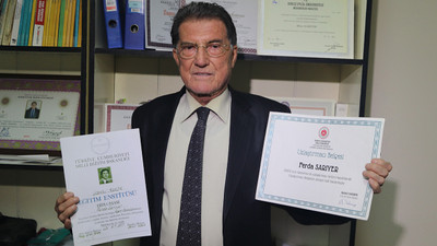 68 yaşında 14'üncü üniversitesini bitirdi, hedefi yerel seçimler oldu!