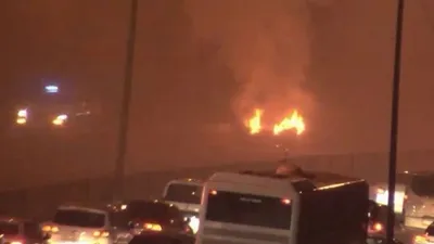 15 Temmuz Şehitler Köprüsü'nde yangın