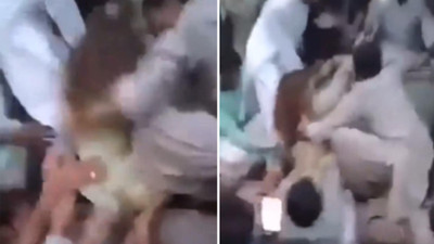 Pakistan'da sosyal medya fenomenine toplu taciz kamerada