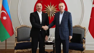 Erdoğan Aliyev ile görüştü
