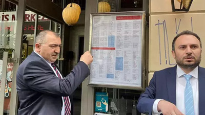 İstiklal Caddesi'nde menü denetlemesi