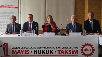 DİSK'ten 1 Mayıs resti: ''Taksim 1 Mayıs alanıdır ve bu artık hukuksal bir hakikattir''