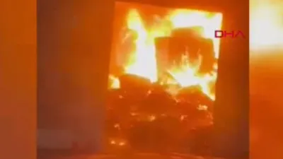 Şanlıurfa'da fabrikada büyük yangın