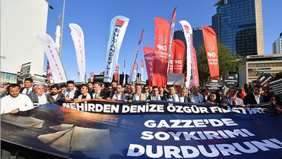 CHP'den İsrail Konsolosluğu önünde Gazze eylemi