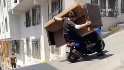 İstanbul trafiğinde saç baş yolduran motosikletli taşımacılık
