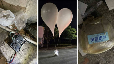 Gökyüzünde yüzlerce gübre ve çöp balonu