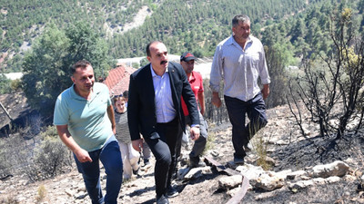 Konyaaltı Belediye Başkanı Kotan, yangın bölgesinde incelemelerde bulundu