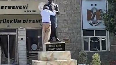 Yine Atatürk heykeli, yine saldırı