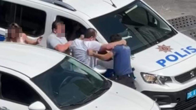 Trafikte polise saldırı anı kamerada