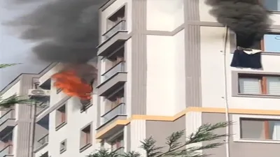 İstanbul'da bir apartmanda yangın çıktı