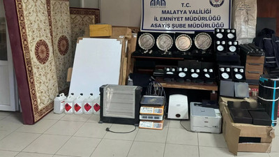 Malatya'da kamu kurumlarından yaklaşık 2 milyon TL değerinde eşya çalan hırsızlar yakalandı