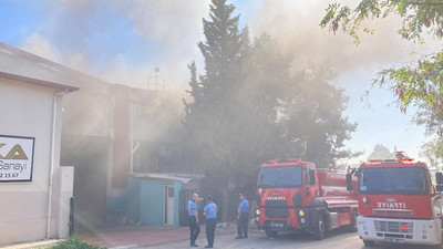 Gaziantep'te yatak fabrikasında yangın