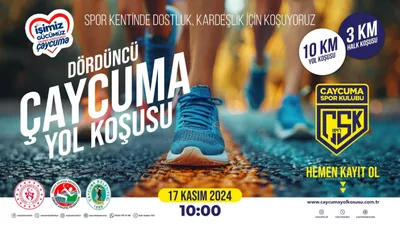 4. Çaycuma Yol Koşusu 17 Kasım'da