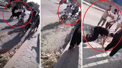 Minik çocuğa mahallenin ortasında gürültü dayağı