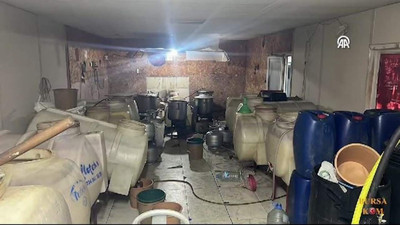 Sahte içki deposuna baskın; polis gözlerine inanamadı