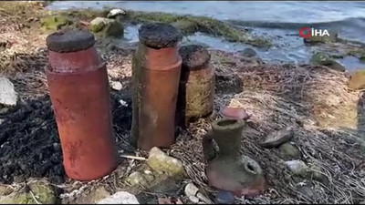 Suların çekildiği İznik Gölü'nde tarihi keşif: Hepsi karaya vurdu
