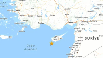 Akdeniz'de 4.0 büyüklüğünde deprem