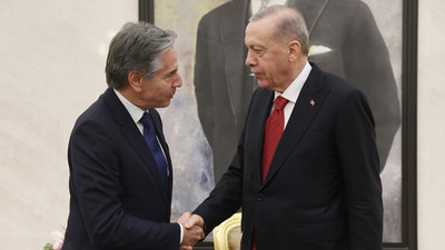 ABD Dışişleri Bakanı'nı Esenboğa Havalimanı'nda Cumhurbaşkanı Erdoğan karşıladı