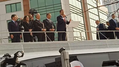 İmamoğlu'na destek için İstanbul Adliyesi'ne giden Mansur Yavaş'tan dikkat çeken çıkış