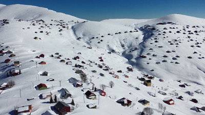 İşte Karadeniz'in ''Beyaz Zirveleri'': Her yer bembeyaz!