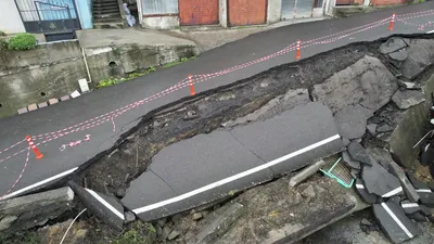 Yine Karadeniz, yine yağış, yine heyelan! Zonguldak'ta yol çöktü
