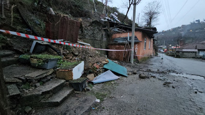 Zonguldak'ta heyelan; evler tahliye edildi