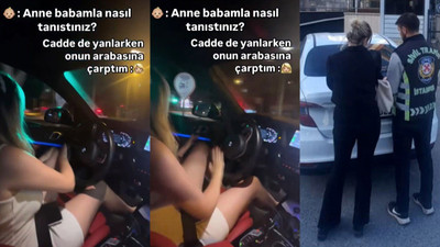 İstanbul'da driftçi kadın trafik canavarının ''şovu'' böyle bitti!