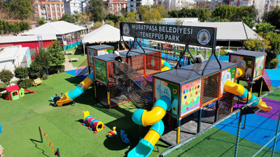 Muratpaşa'da Teneffüs Park'a yeni oyun parkuru