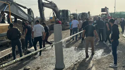 Şanlıurfa'da 4 işçi göçük altında kaldı