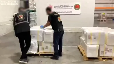 Kargo deposuna baskın yapıldı; yarım tona yakın kokain ele geçirildi!