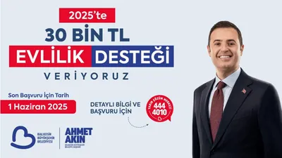 Yeni evlenen gençlere Balıkesir Büyükşehir Belediye Başkanı Akın'dan müjde