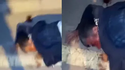 Sokak ortasında hem dehşet saçtı hem de o anları videoya aldı