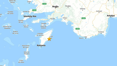 Marmaris açıklarında 3.9 büyüklüğünde deprem