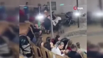 Sokak düğününde davetsiz misafir paniği!
