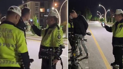 Alkollü bisiklet kullanan sürücüye ceza şoku! Polis ile diyaloğu olay oldu