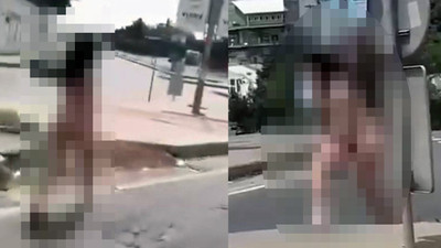 İstanbul'da güpegündüz çırılçıplak kadın seferberliği: Yolda yürürken görüntülendi...