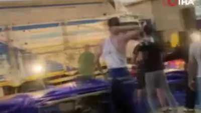 Esenyurt bildiğiniz gibi: Pazarı savaş yerine döndü, kasalar, soplar havada uçuştu!